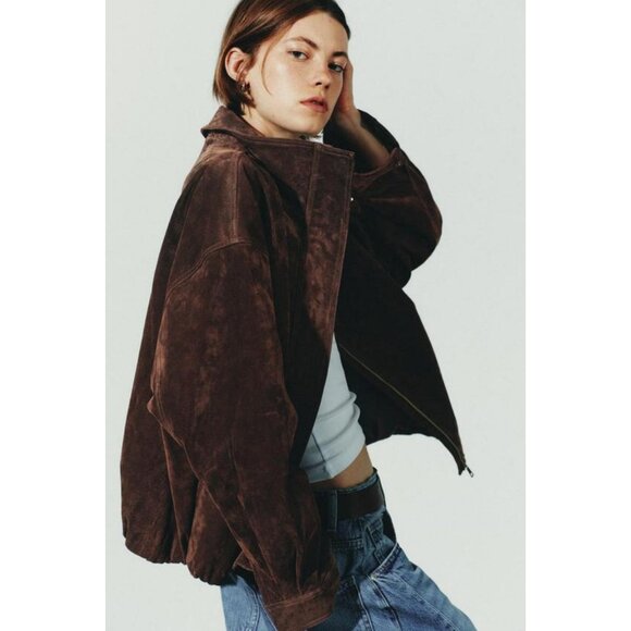 ZARA SUEDE LEATHER JACKET - Picture 1 of 10